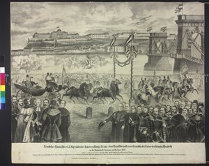 Arrivée du couple impérial à la cour de Budapest le 29 janvier 1866 - Artist Unknown