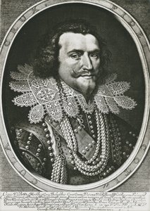 BUCKINGHAM, George Villiers, Duc de (1592-1628). Politicien britannique, favori de Jacques Ier et Charles Ier. Eau-forte. - Artist Unknown