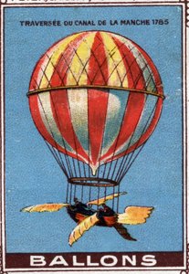 Ballon lors de la traversée du canal de la Manche - Artist Unknown