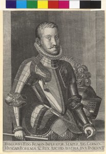 Gravure sur cuivre de Martin rota Empereur Rodolphe II - Artist Unknown