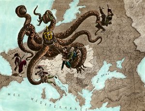 Première Guerre mondiale : la pieuvre allemande - Artist Unknown
