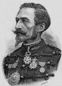 Colonel français Charles Ragon de Bange (1833-1914) inventeur en artillerie, gravure - Artist Unknown