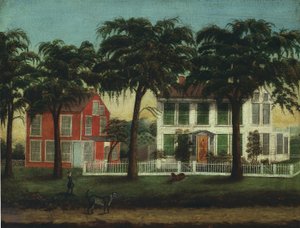 Maisons sur la rivière Fox, Illinois - Artist Unknown