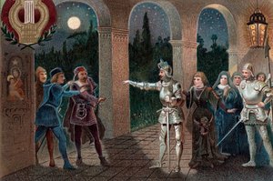 Leonora enlevée au couvent par Manrico, acte II scène 5 de l