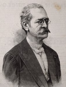 PALMA, Ricardo (1833-1919). Auteur, érudit, bibliothécaire et politicien péruvien. Gravure. - Artist Unknown
