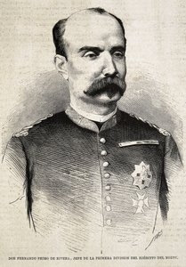 PRIMO DE RIVERA, Fernando (1831-1921). Militaire et politicien espagnol. Fernando Primo de Rivera, qui a combattu dans la Troisième Guerre carliste. Gravure. - Artist Unknown