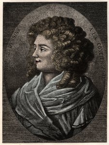 Portrait de Manon (Jeanne Marie) Roland Philipon dite Madame Roland (1754-1793) à la Conciergerie, membre de la faction Girondine pendant la Révolution française - Artist Unknown