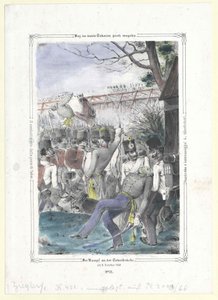Le combat au pont de Tabor - Artist Unknown