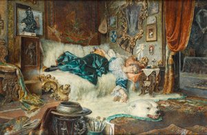 Un modèle coquet dans mon studio - Artruro M. Calvin