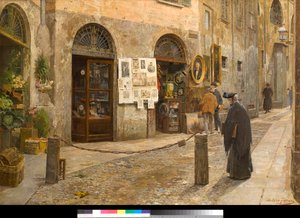 Vue de la Via San Bernardino à Milan, Italie par Arturo Ferrari (1861-1932) 1912 Collection Privée - Arturo Ferrari