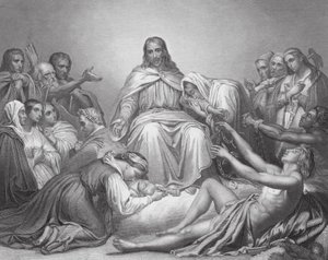 Christ le Consolateur, Luc, Ch IV, vs 16, 21 (gravure) - Ary (after) Scheffer