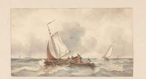 Navires en mer - Ary Pleijsier (signed by artist)