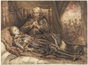 Eberhard von Württemberg pleurant son fils