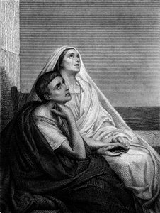 Sainte Monique avec Saint Augustin - sur le frontispice de l