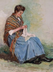 Femme cousant