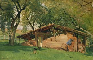 Une cabane à Chiemsee, 1872 - Ascan Lutteroth