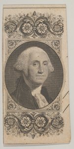 Motif de billet de banque : Portrait de George Washington dans un panneau décoratif - Asher Brown Durand.