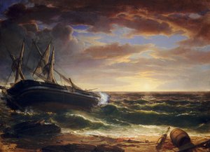 Le navire échoué, 1844 - Asher Brown Durand