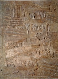 Art mésopotamien (Assyrie) : cour du palais du roi d