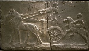 Char et cavalier, VIIIe siècle av. J.-C. - Assyrian