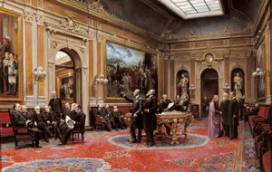 Salle de conférence du Sénat en mars 1904