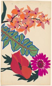 Conception pour broderie de feuilles et de fleurs - Atelier Martine