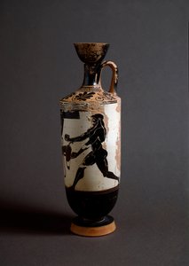 Art grec : Héraclès et Atlas (détail) Lekythos blanc réalisé par le peintre d