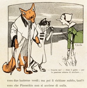 Pinocchio rencontre le Chat et le Renard