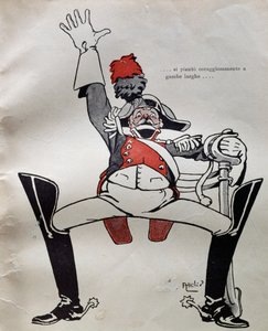 Policier en uniforme, tiré des Aventures de Pinocchio de Carlo Collodi, Italie