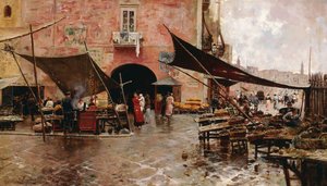 Une place de marché à Messine