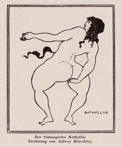 Bathyllus, danseur romain et interprète de pantomimus - Aubrey (after) Beardsley