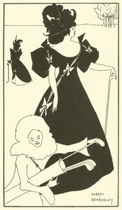 Design pour une carte de golf (lithographie) - Aubrey (after) Beardsley