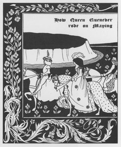Légende arthurienne : Reine Guenièvre Reine de Mai (gravure dans La Mort d
