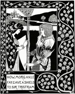 Comment Morgan le Fay a donné un Bouclier à Sir Tristram, illustration de 