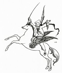 Puck sur Pégase, 1894 - Aubrey Beardsley