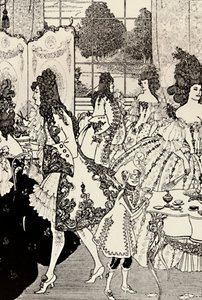 Le Viol du Verrou. Alexander Pope. Dessin à la plume, 1896, 1923 - Aubrey Beardsley