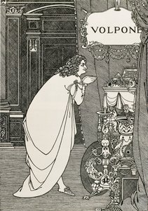 Page de titre de Volpone ou le renard (1609) écrit par Ben Johnson - Aubrey Beardsley