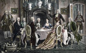 Dîner chez Emanuel Schikaneder pour Wolfgang Amadeus Mozart - August (after) Borckmann