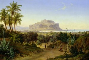 Allemand : Blick auf Palermo mit Monte Pellegrino Vue de Palerme avec le Mont Pellegrino