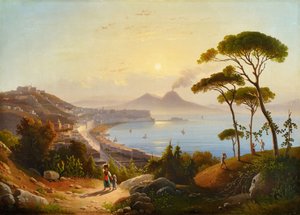 German : Blick auf den Golf von Neapel Vue sur le golfe de Naples