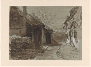 Vue de village à Dongen - August Allebe