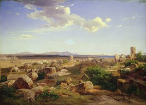 Les ruines du temple à Sélinonte - August Bromeis