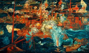 Bataille navale russo-japonaise, vers 1918 - August Deusser