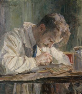 Le peintre sur porcelaine - August Eiebakke