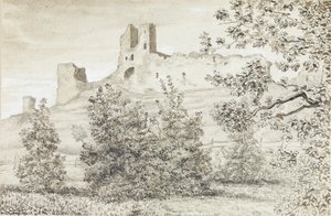 Vue des Ruines du Château de Rakvere, 1828
