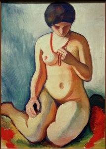Nu avec collier de corail