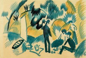 Au lac de Thoune, pique-nique après la voile - August Macke