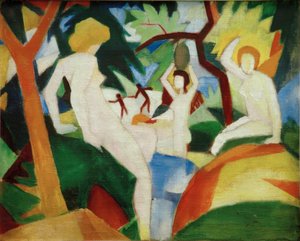 Femmes se baignant