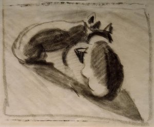 Les deux chats du peintre Marc - August Macke