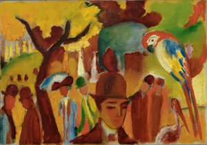 Petit jardin zoologique en brun et jaune